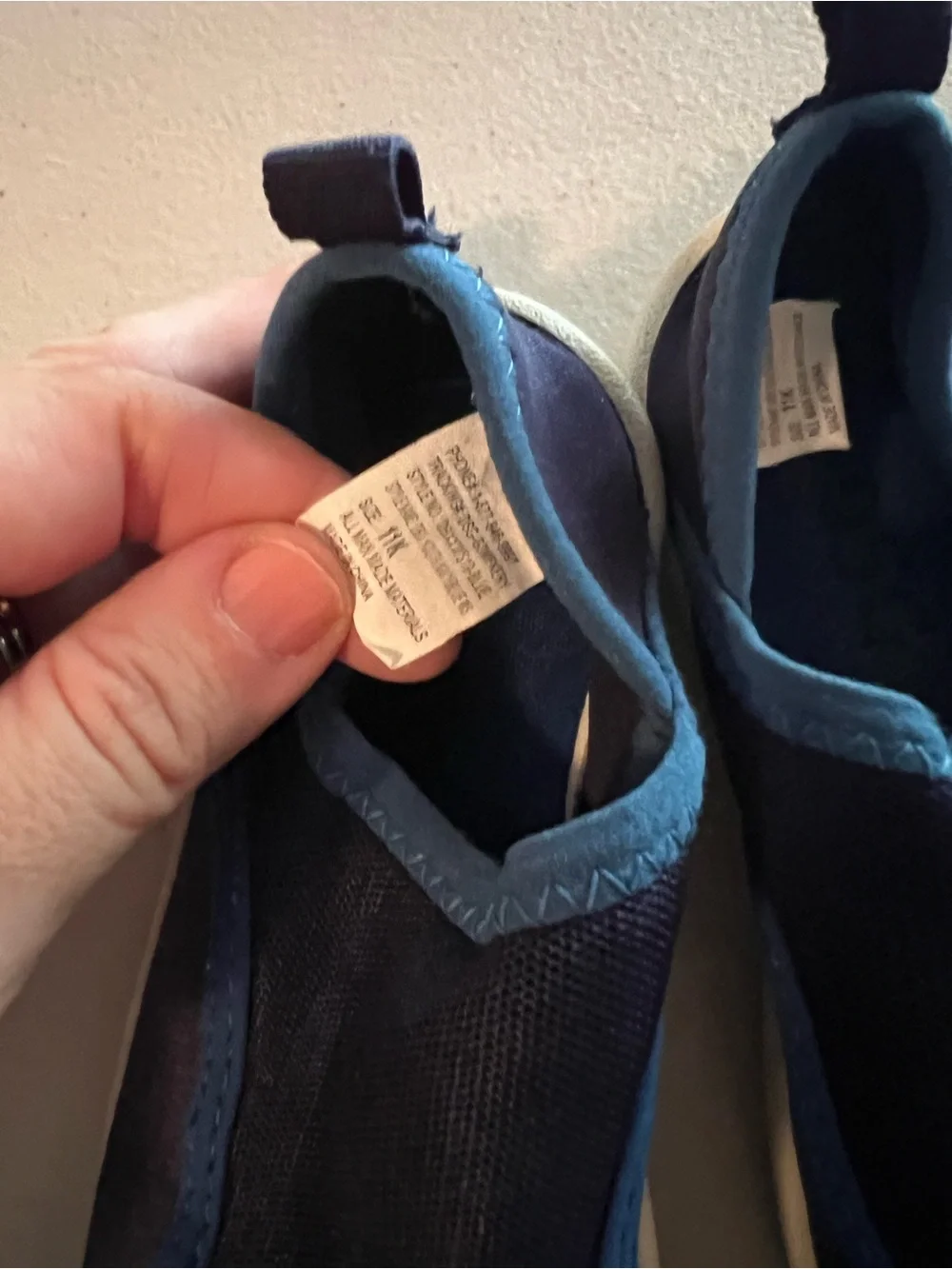Kids Navy Blue Slip-On swim Shoes
